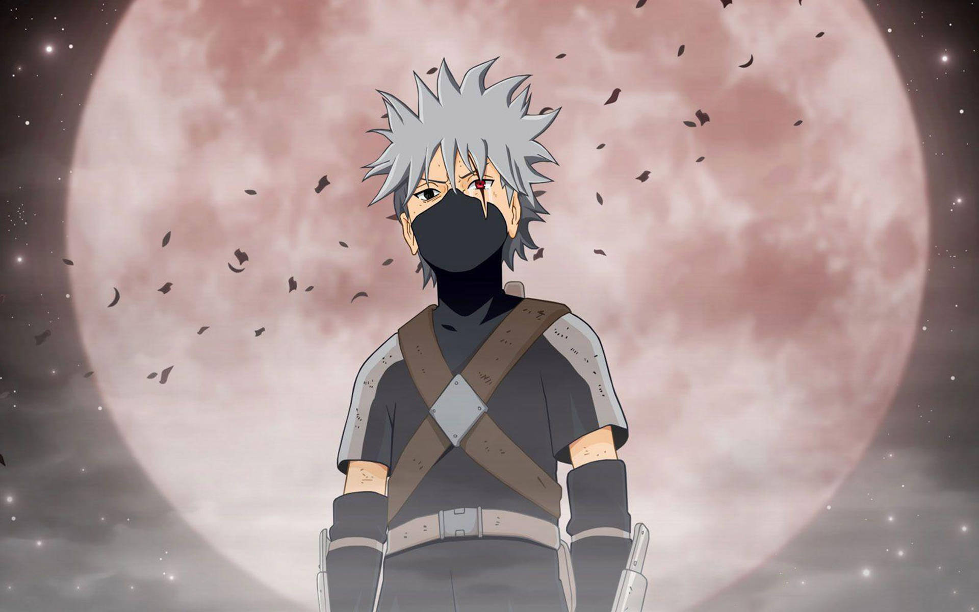 Kakashi Pfp Red Moon Background