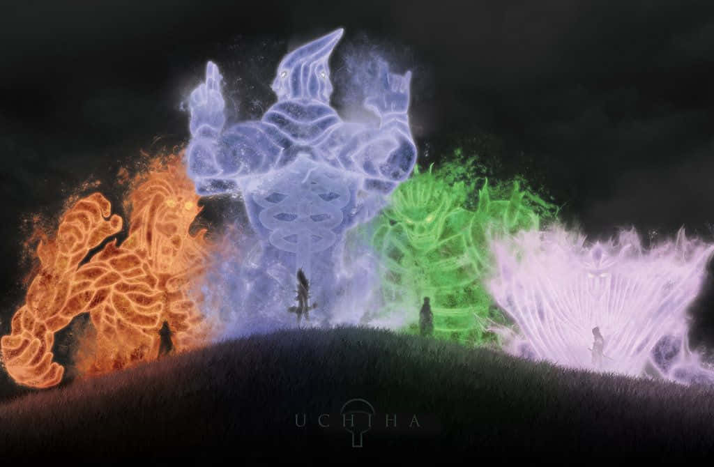 Kakashi Wears The Mask Of Susanoo Background