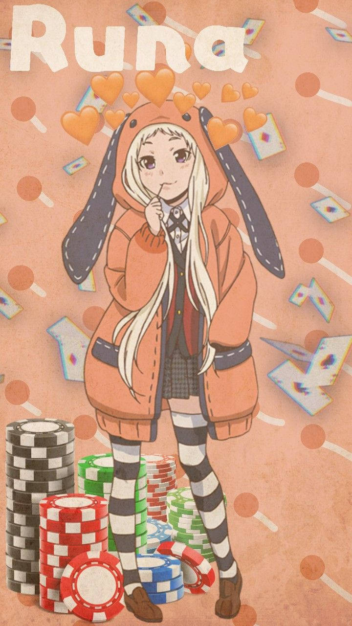 Kakegurui Runa Gambling Theme Background