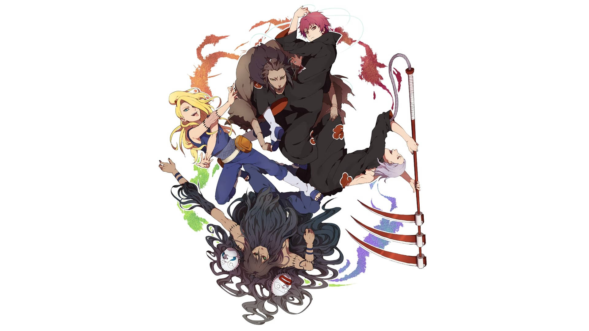 Kakuzu, Deidara, Sasori, And Hidan Akatsuki Pc Background