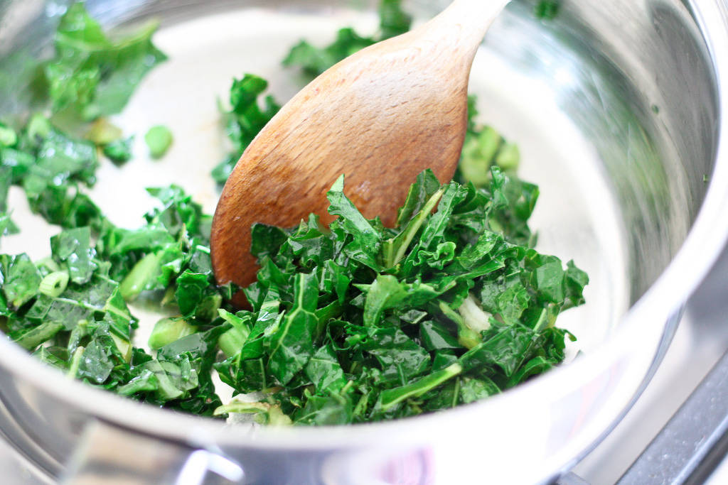 Kale With Coconut Milk Background