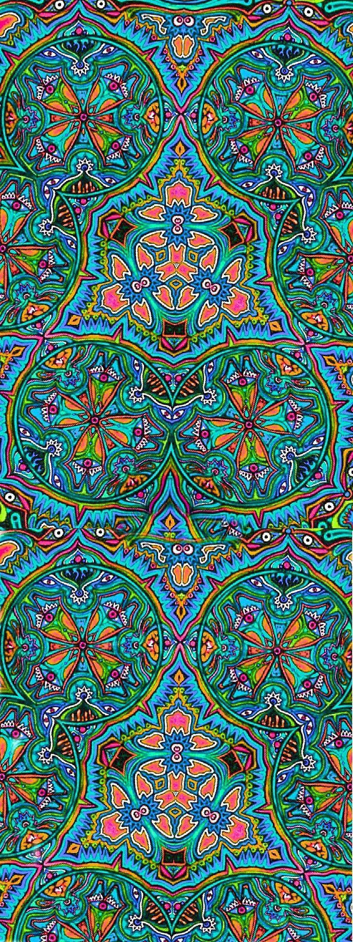 Kaleidoscope Boho Pattern Background