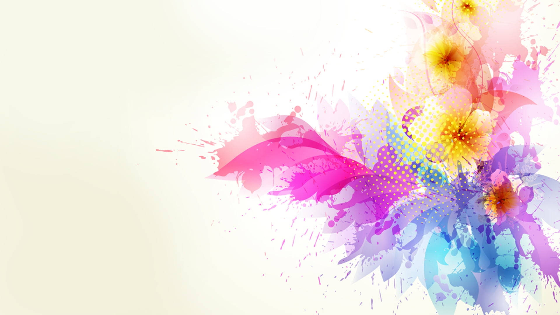 Kaleidoscope Of Colors: Vibrant Splatter Paint Artwork Background