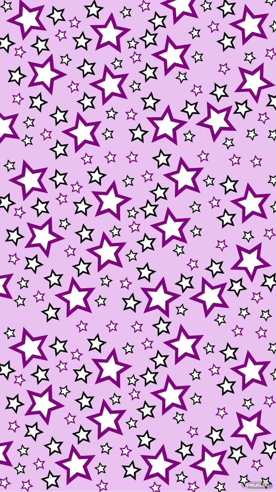 Kaleidoscopic Beauty - Purple Star Sparkles Background