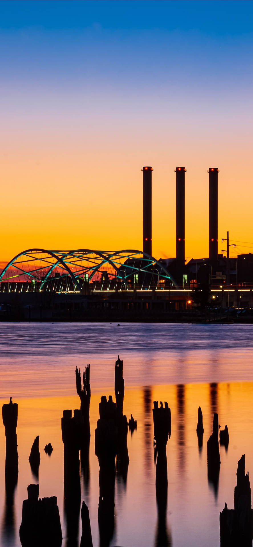 Kaleidoscopic Sunset In A Rhode Island Park Background