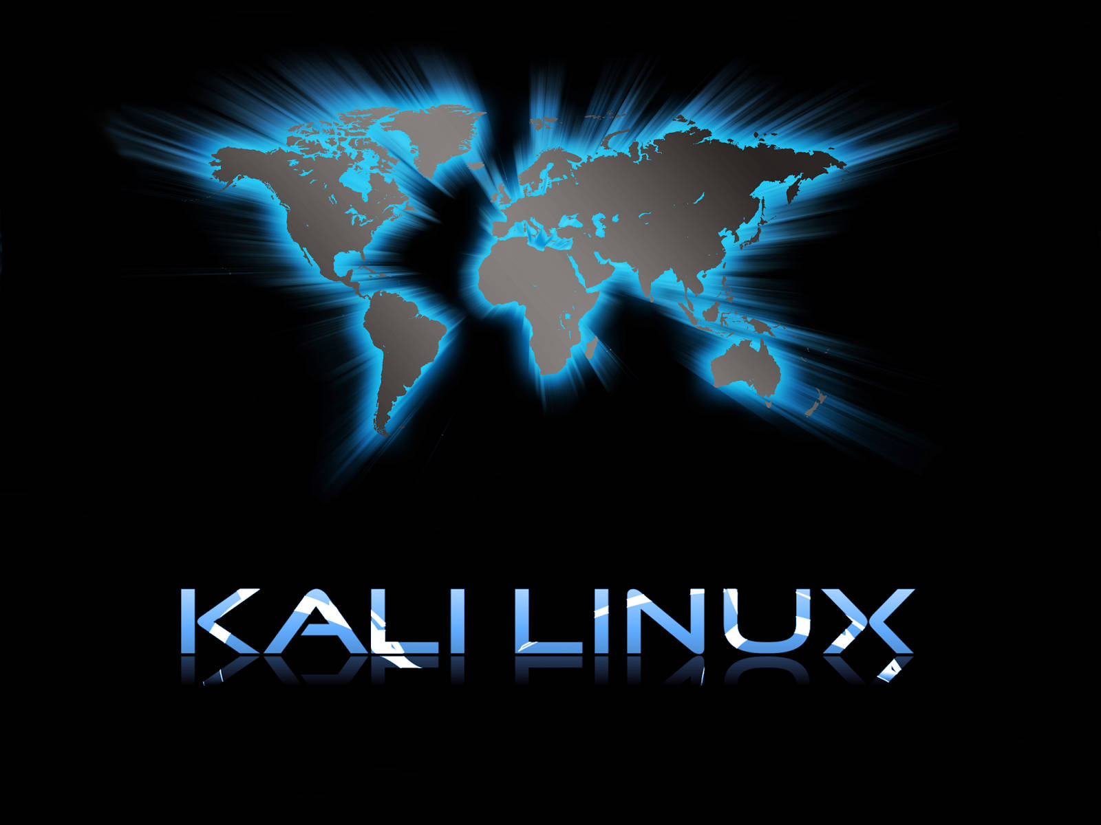 Kali Linux Desktop World Map