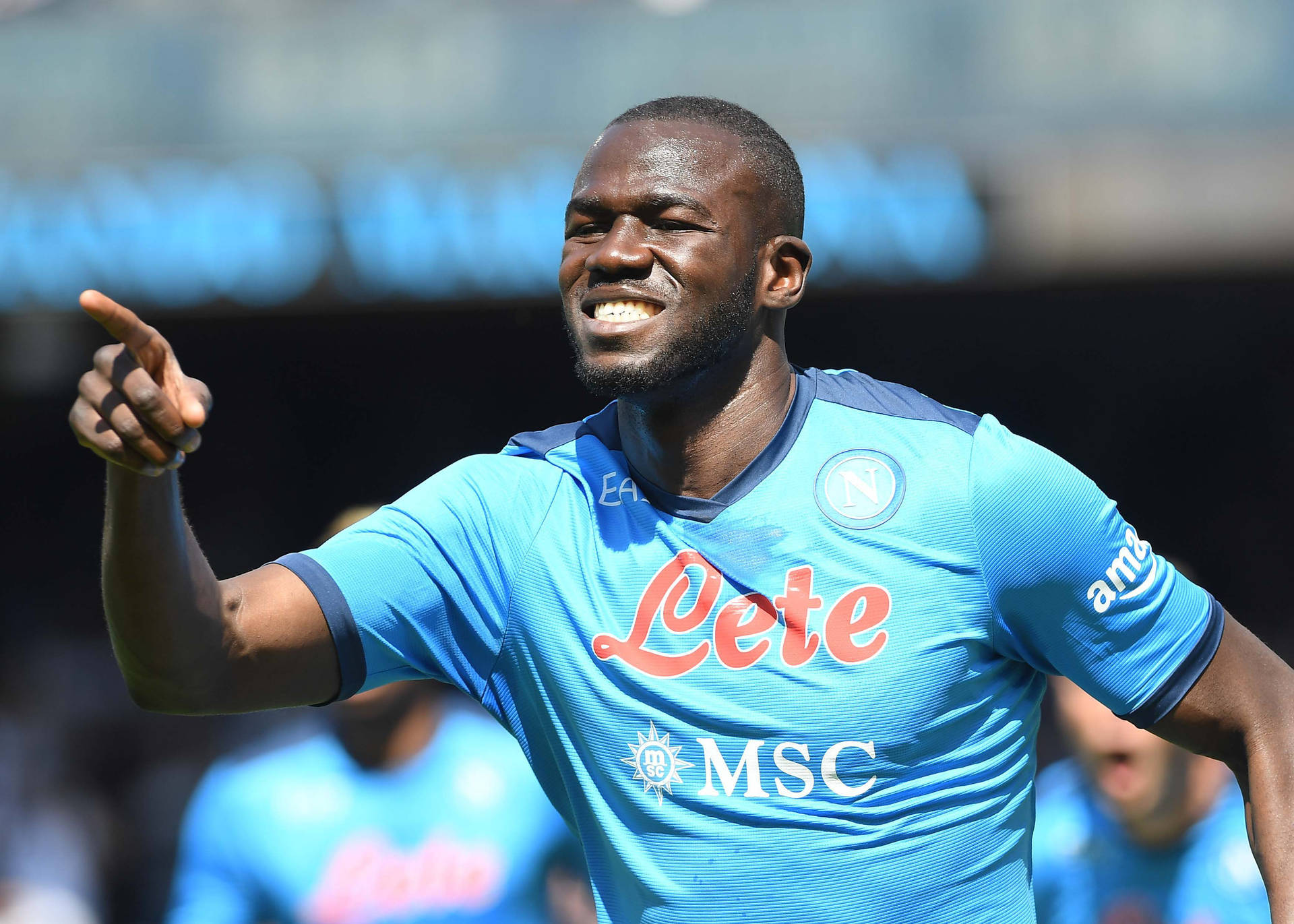 Kalidou Koulibaly Grinning Background