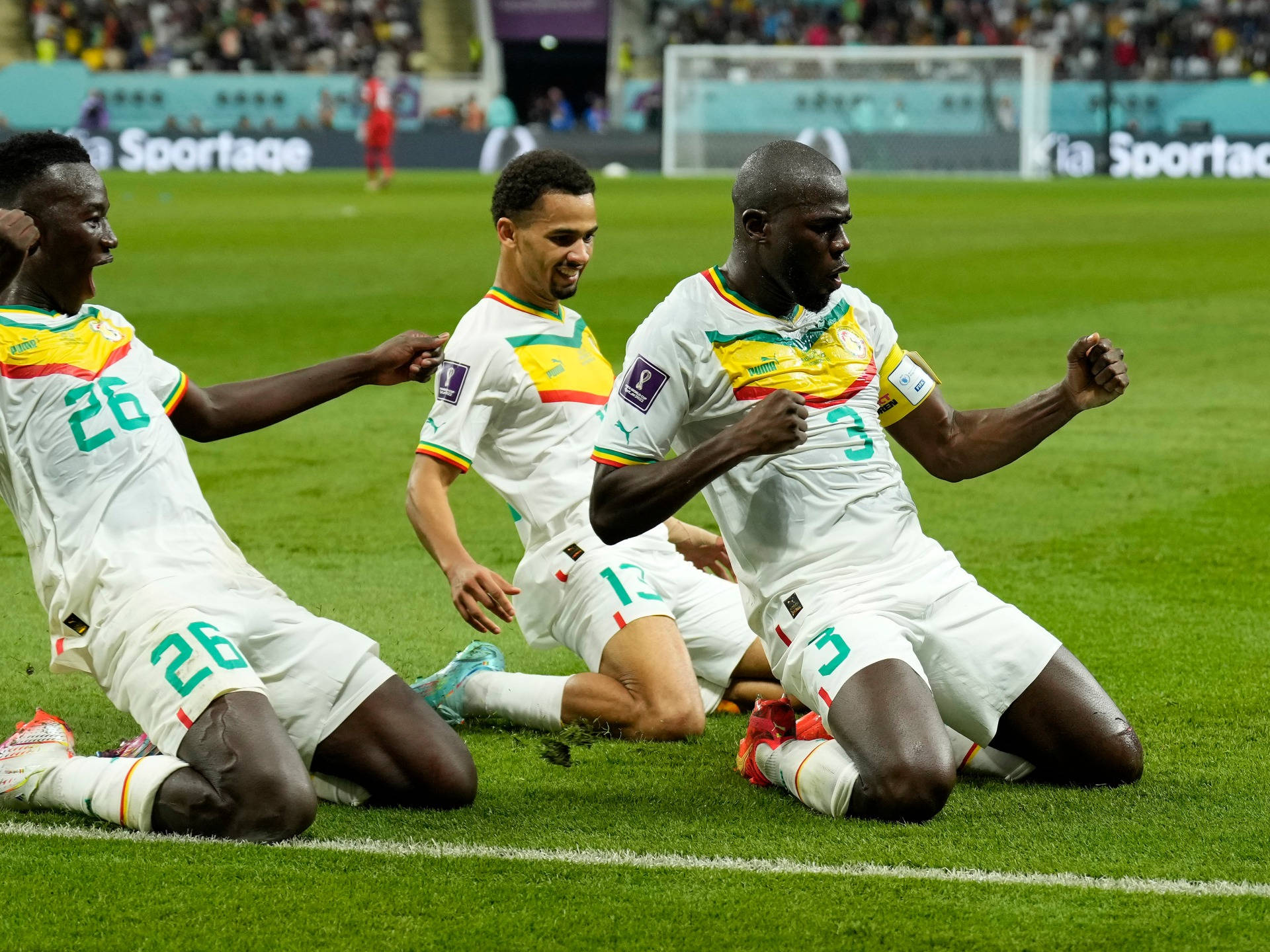 Kalidou Koulibaly On Knees