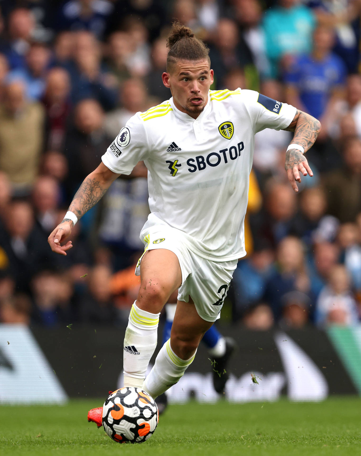 Kalvin Phillips Leeds Kicking Ball Background