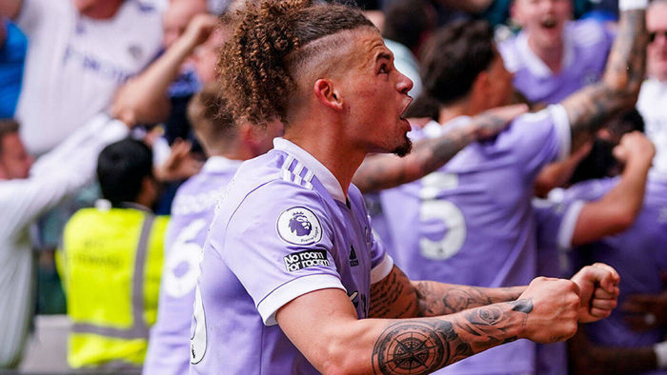 Kalvin Phillips Purple Shirt Background