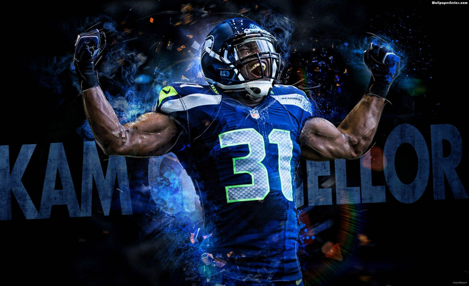 Kam Chancellor In Action During An Nfl Match Background