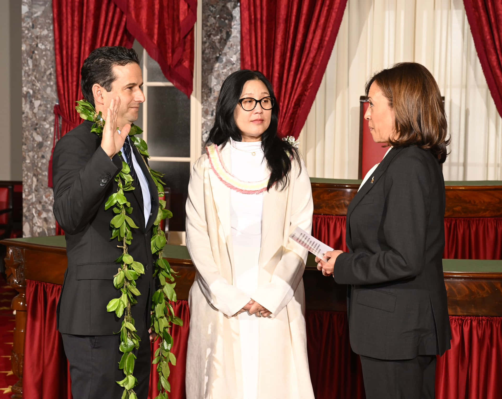 Kamala Harris And Brian Schatz Background