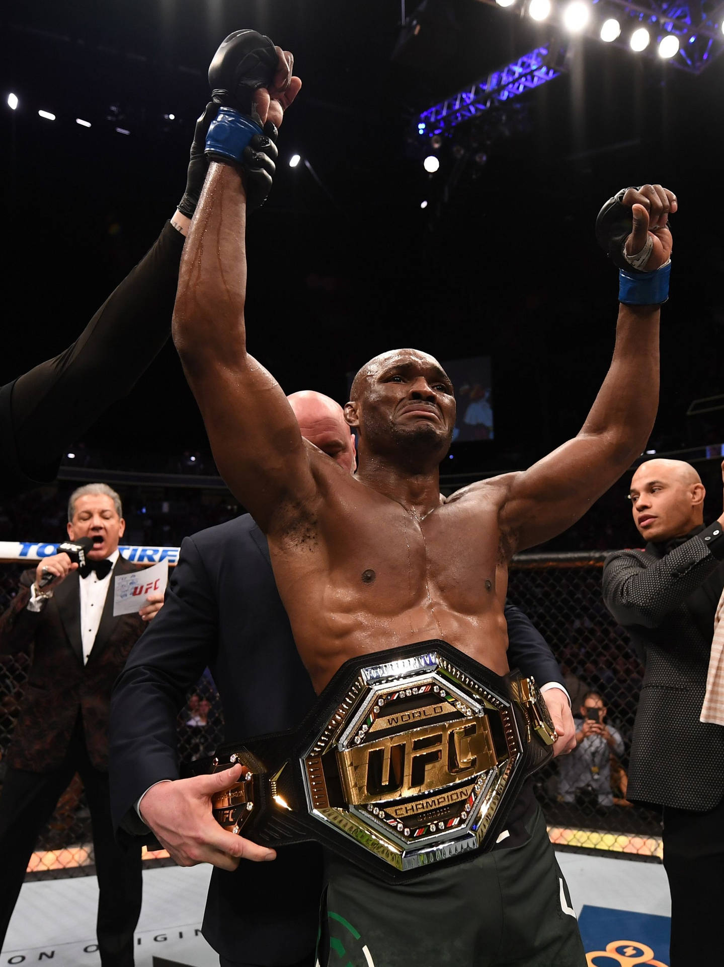 Kamaru Usman Champion Belt Background