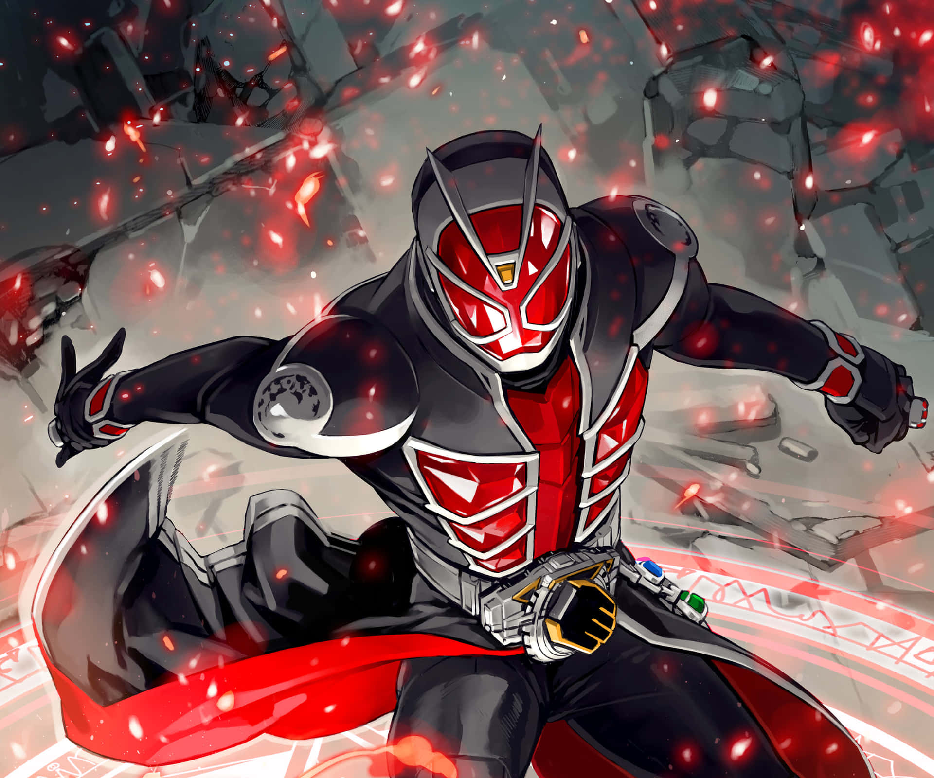 Kamen Rider Dynamic Action Pose Background