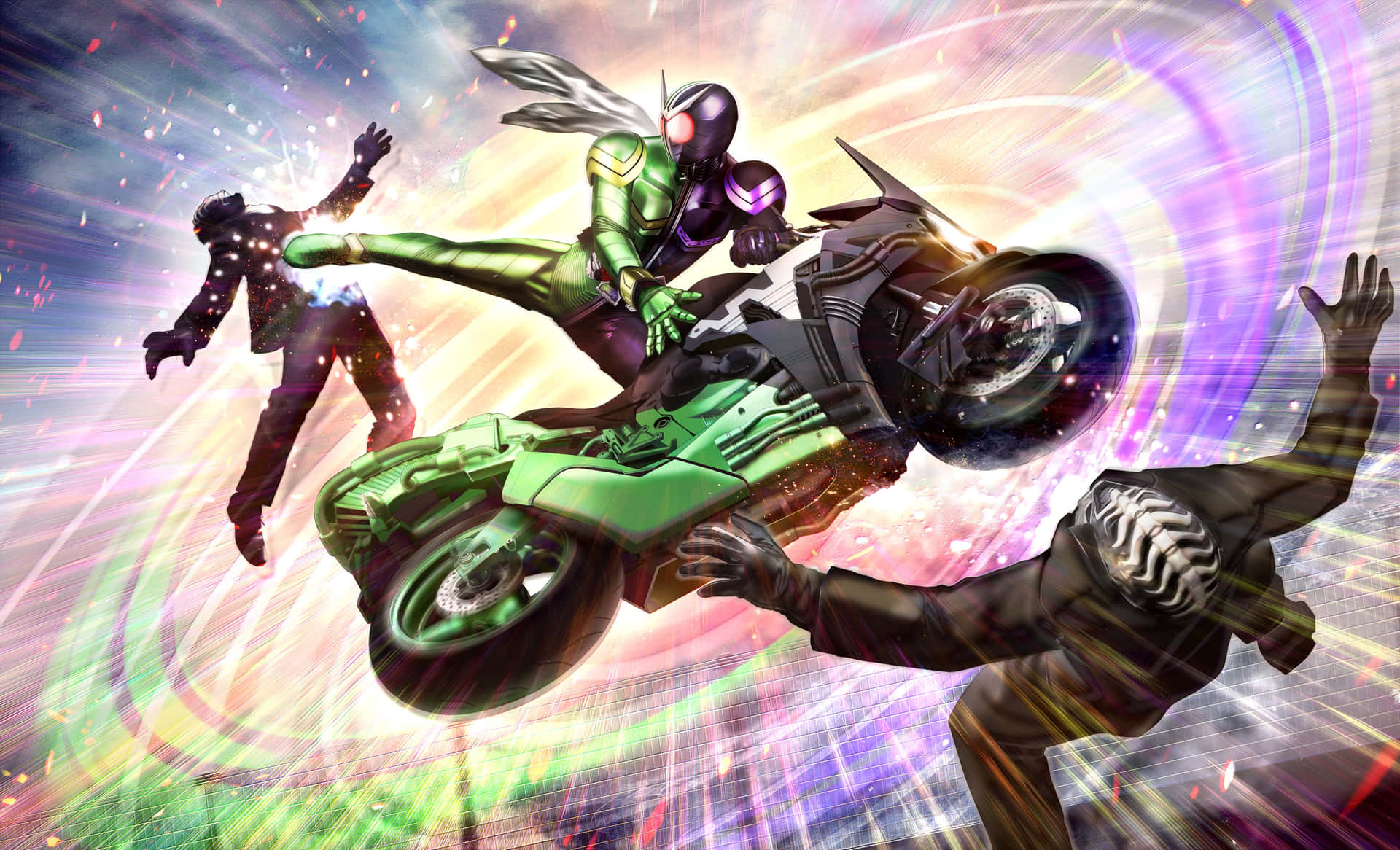 Kamen Rider Epic Battle Scene Background