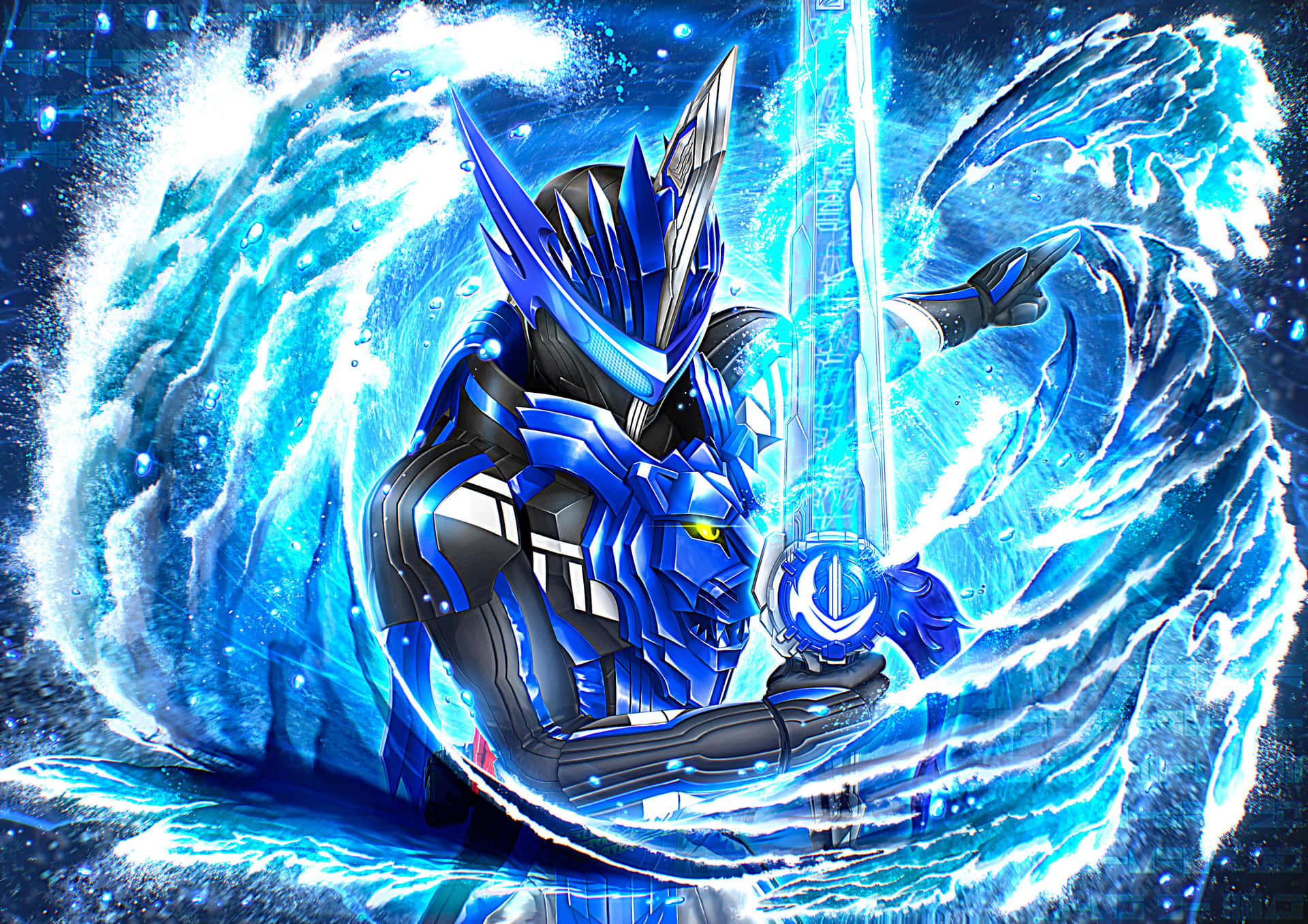 Kamen Rider Water Elemental Battle Background