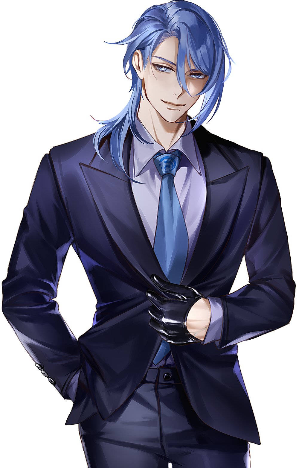 Kamisato Ayato In A Suit Background