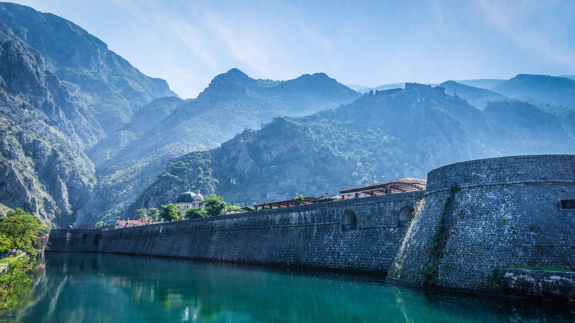 Kampana Tower In Picturesque Kotor, Montenegro Background