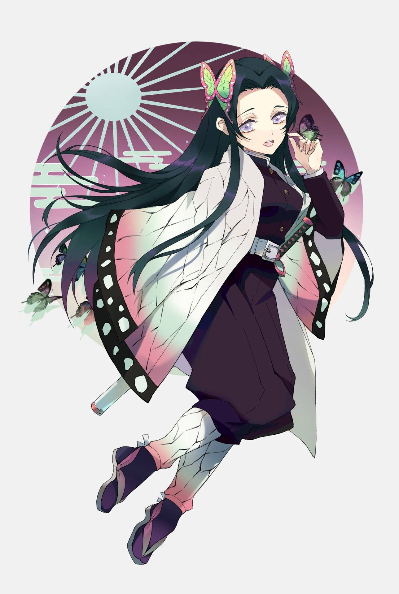 Kanae Kocho In A Kimono Background