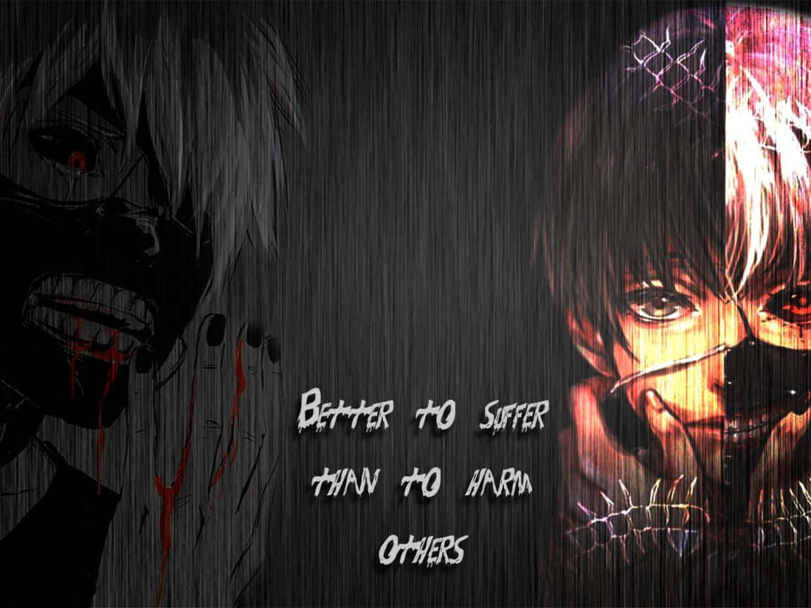 Kaneki Anime With Sad Quote