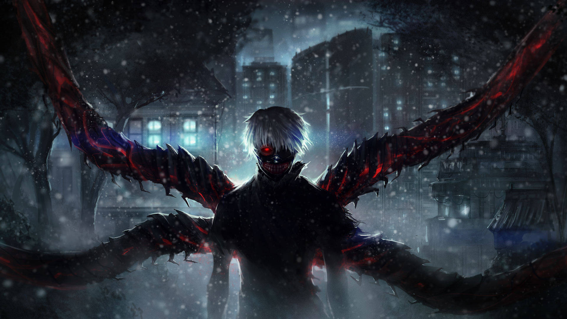 Kaneki Dark Anime Aesthetic Desktop Background