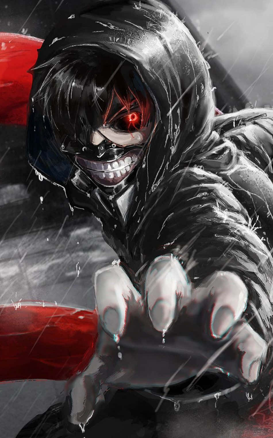 Kaneki Ken Unleashing His Ghoul Power Background