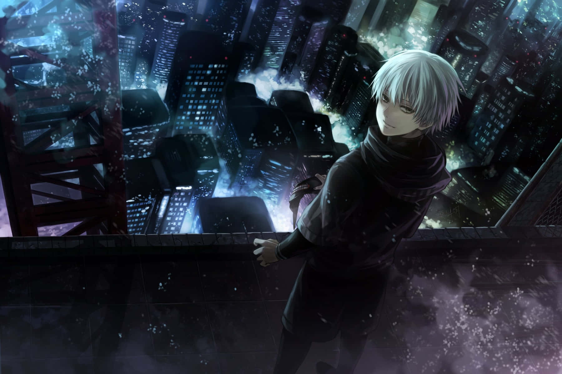 Kaneki's Transformation Into The One-eyed Ghoul In The Tokyo Ghoul Universe. Background