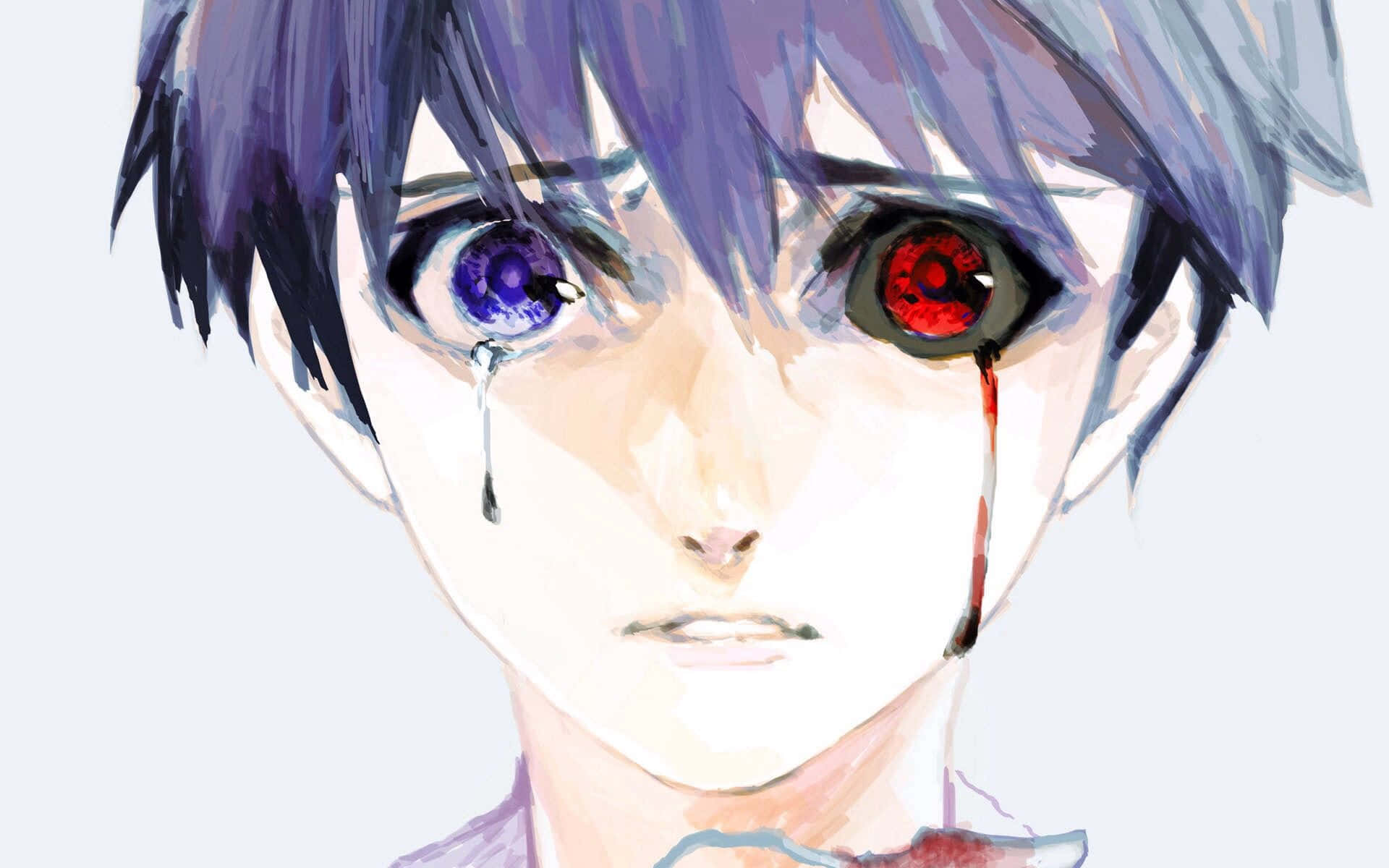 Kaneki Sad Anime Digital Painting Background
