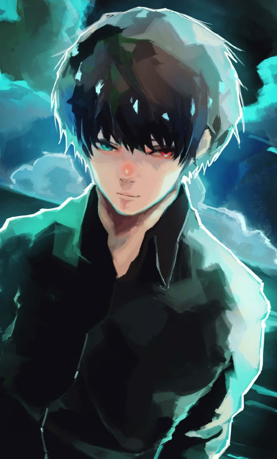 Kaneki Sad Anime Digital Painting Background