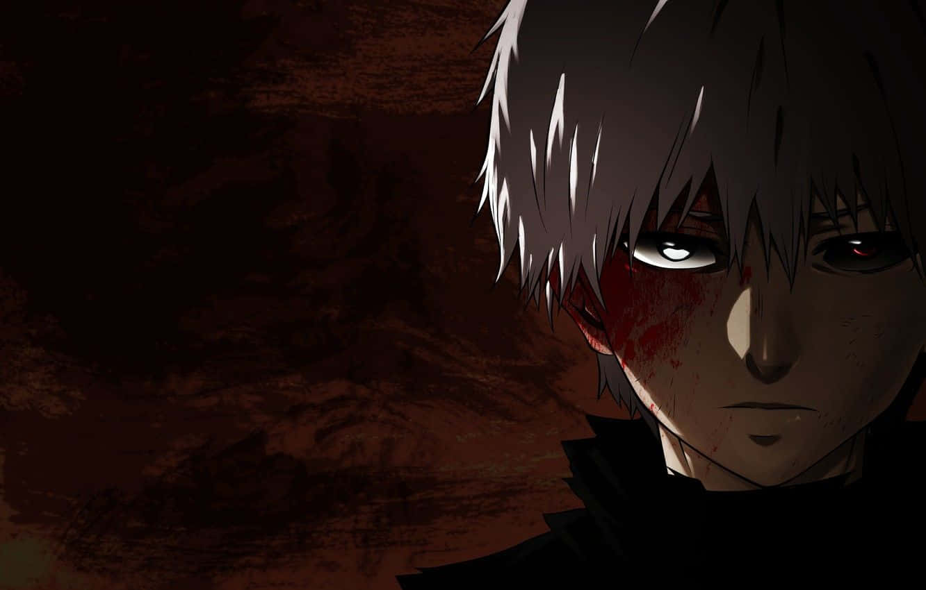 Kaneki Sad Anime Wounded Face Background