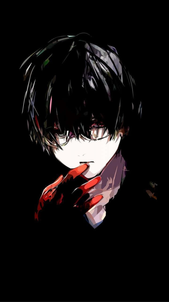 Kaneki Sad Black Hair Aesthetic Background