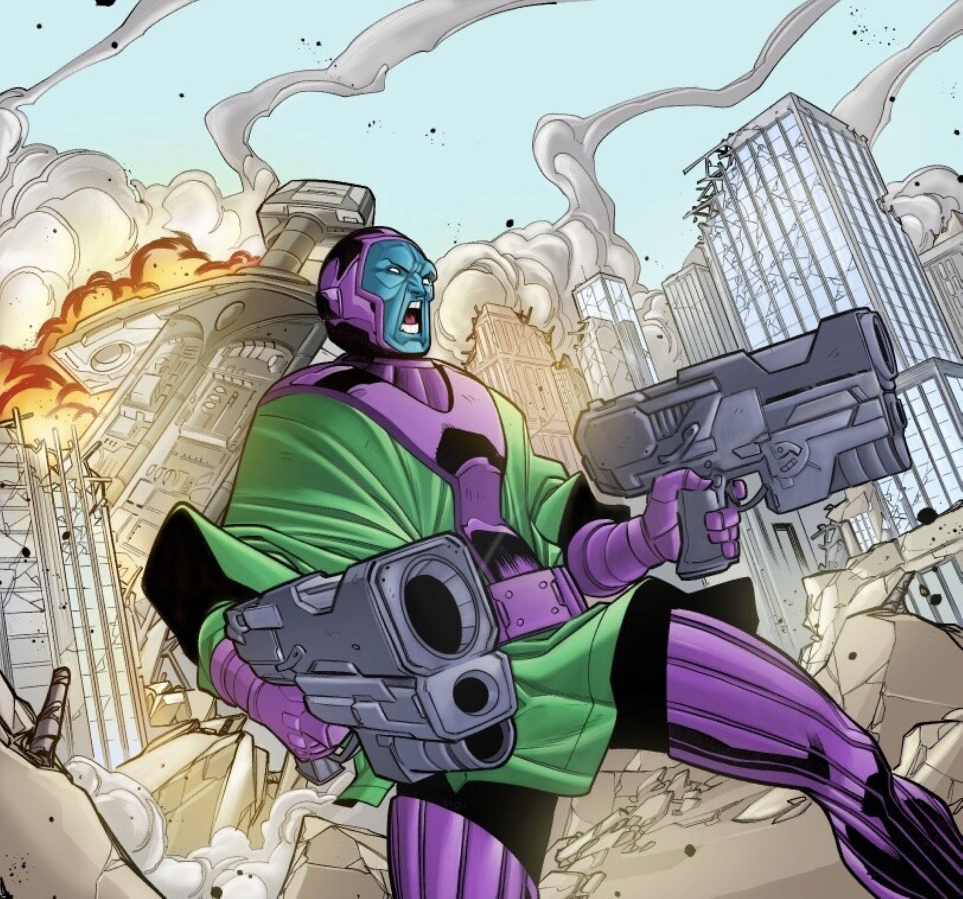 Kang The Conqueror Invades Earth Background