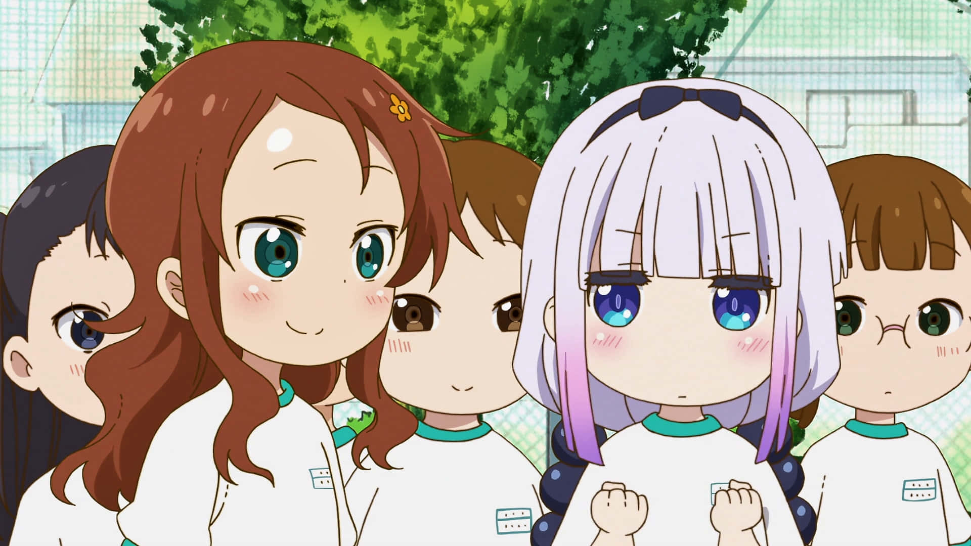 Kanna Kamui – A Japanese Fire Spirit And One Of The Main Characters Of The Popular Anime Show 'miss Kobayashi's Dragon Maid'. Background