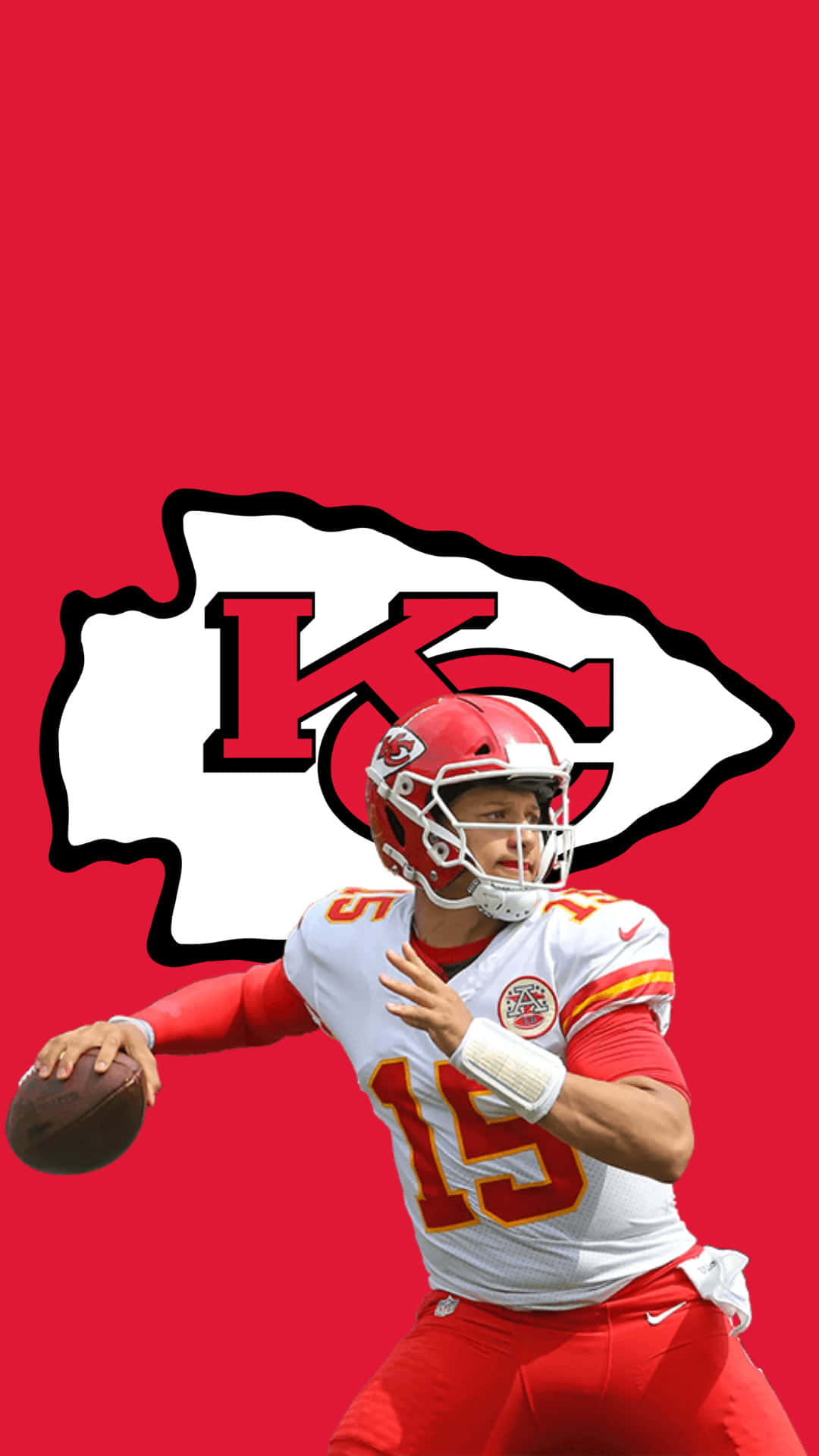 Kansas Chiefs Football Player Throwing A Ball Background