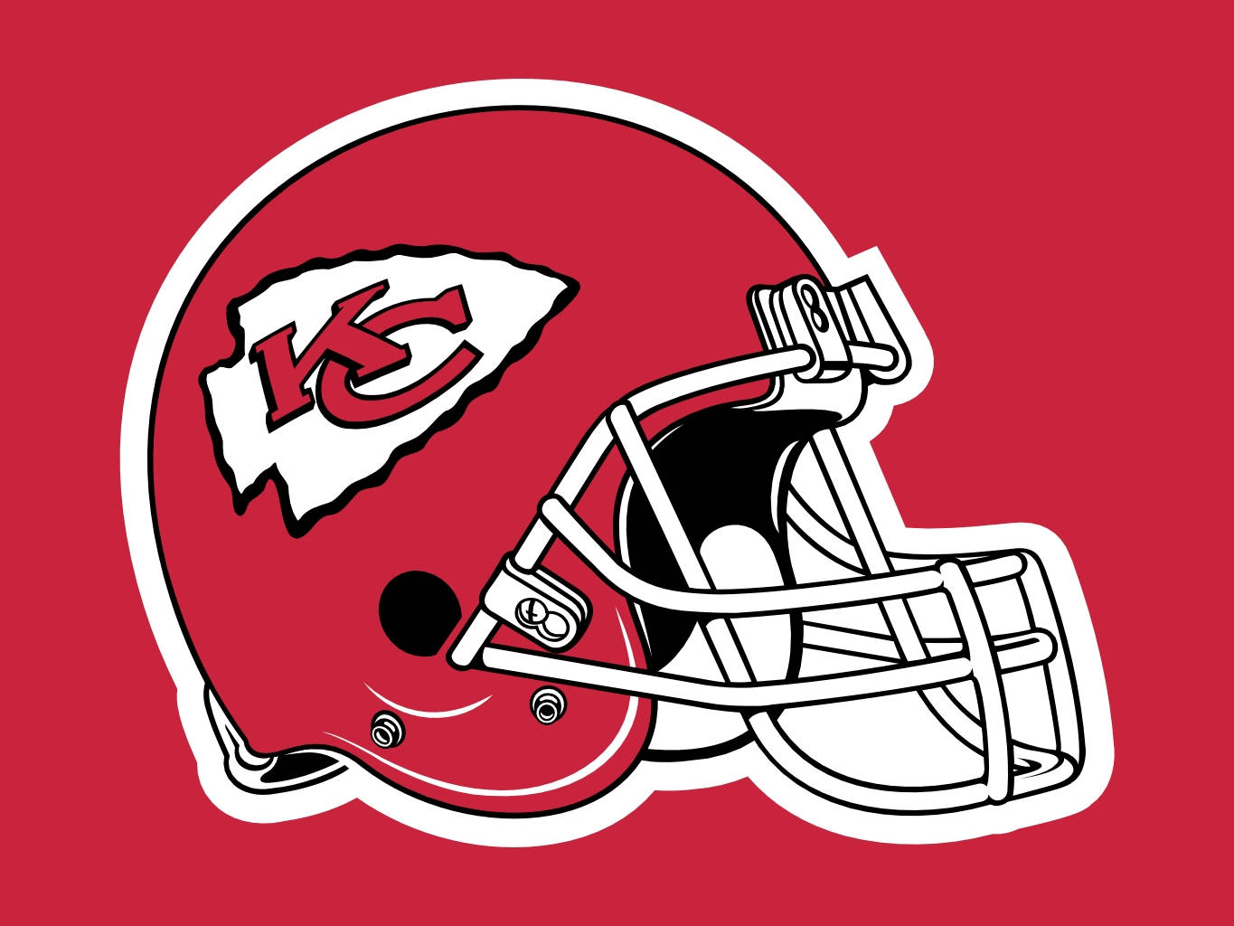 Kansas City Chiefs Logo Helmet Illustration Background