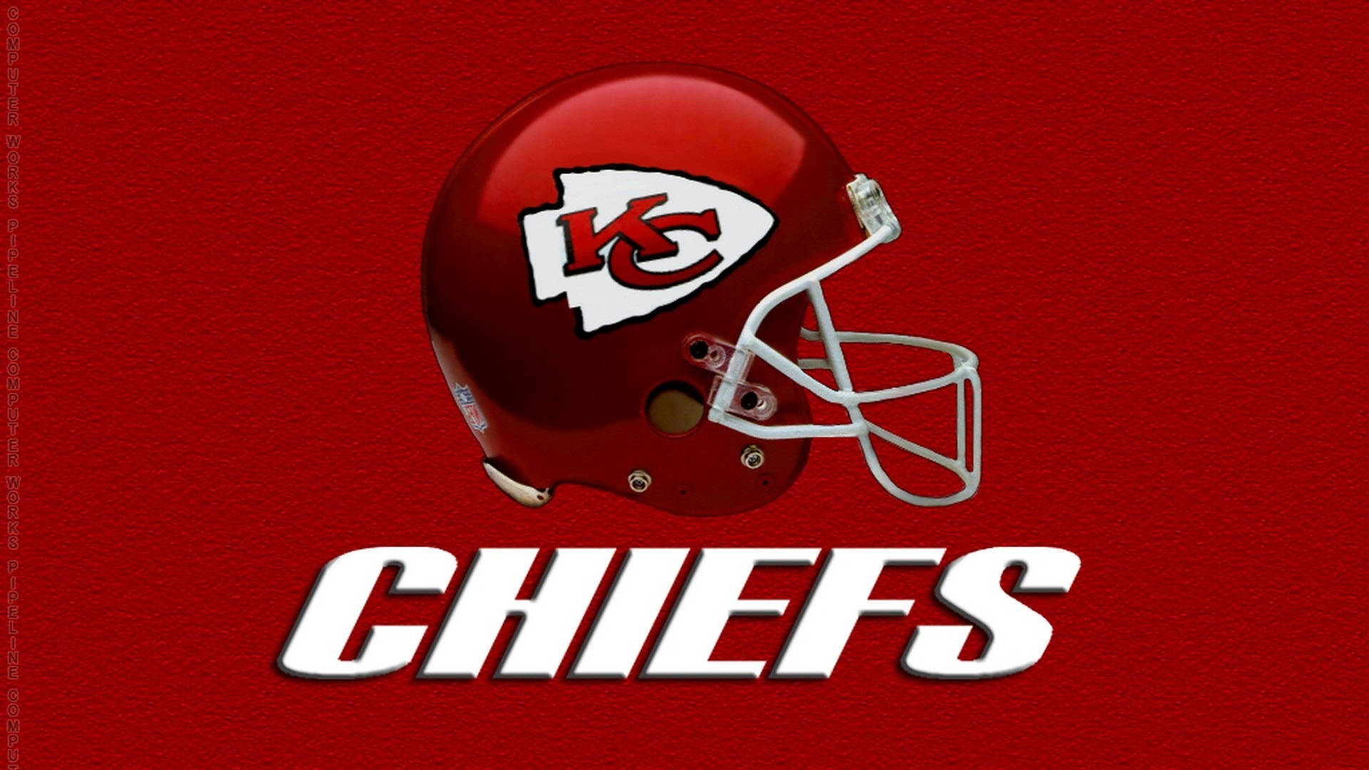 Kansas City Chiefs Logo Helmet Red Background