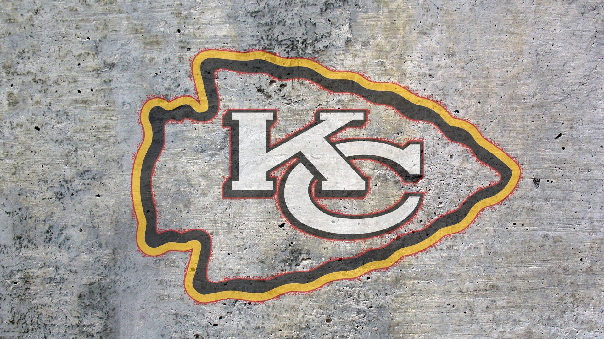 Kansas City Chiefs Logo On Concrete