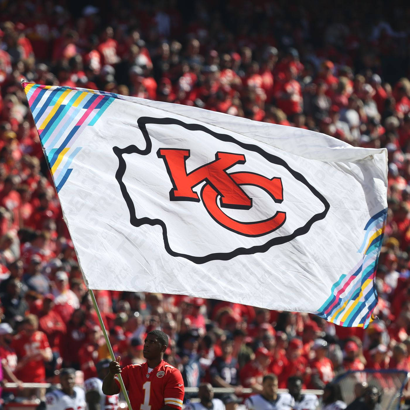 Kansas City Chiefs Logo Pride Flag Background