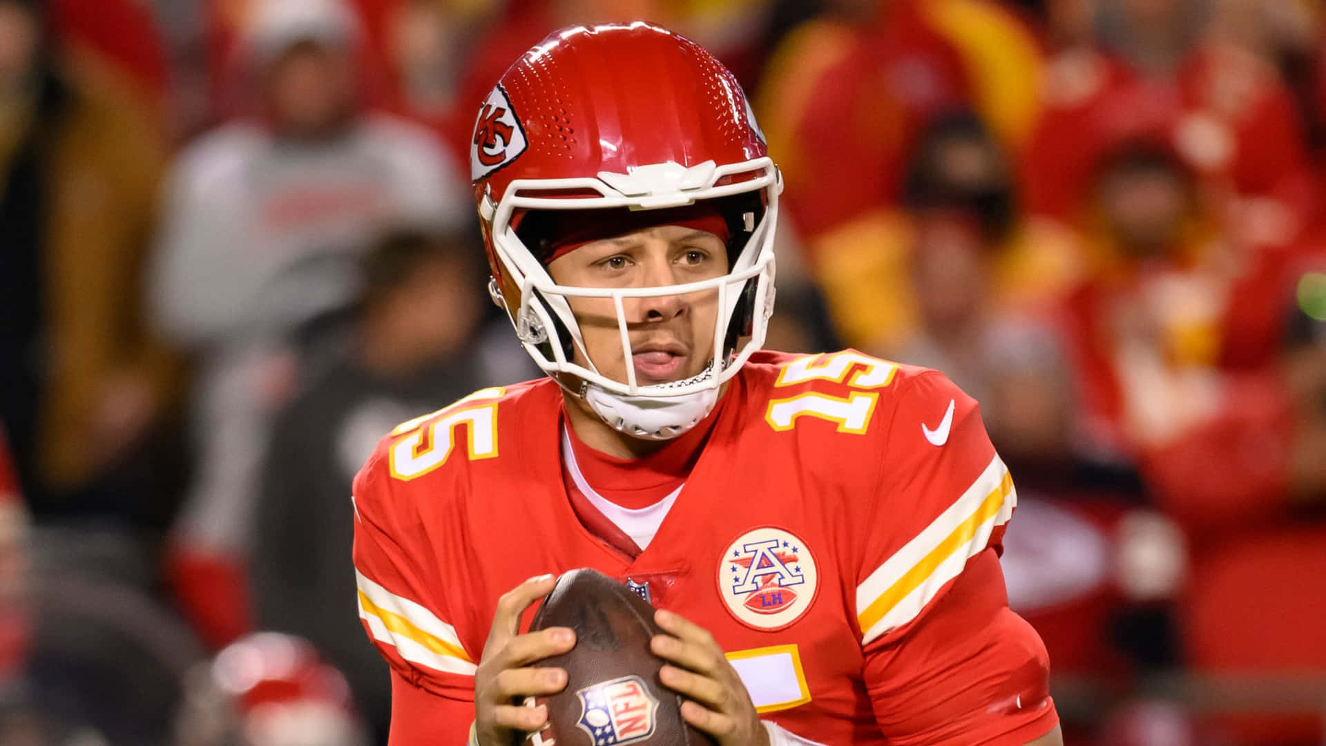 Kansas City Chiefs Star Quarterback Pat Mahomes Background
