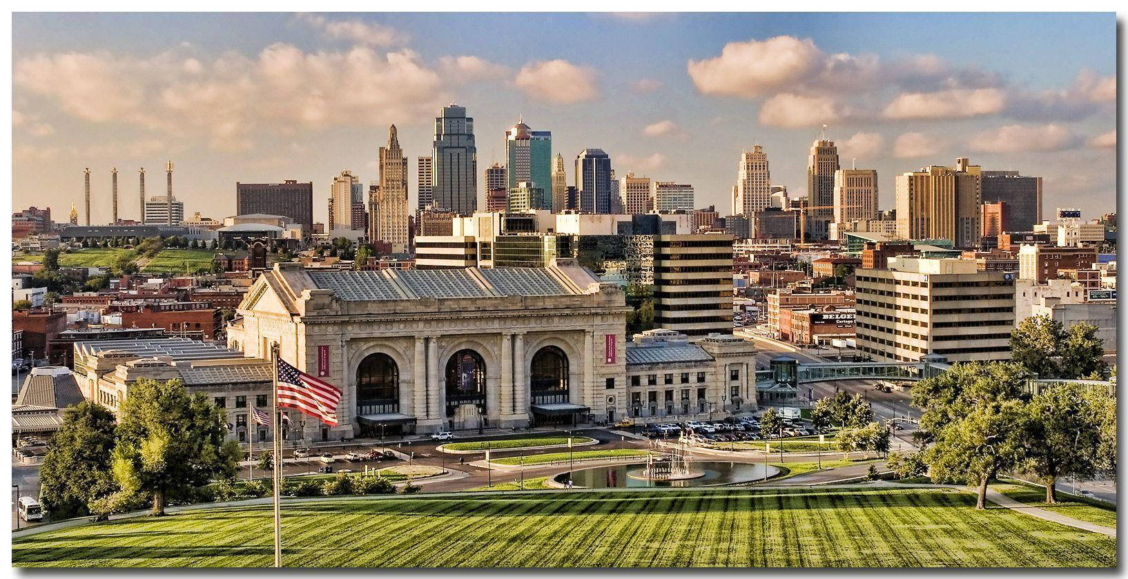 Kansas City Morning Buildings Background