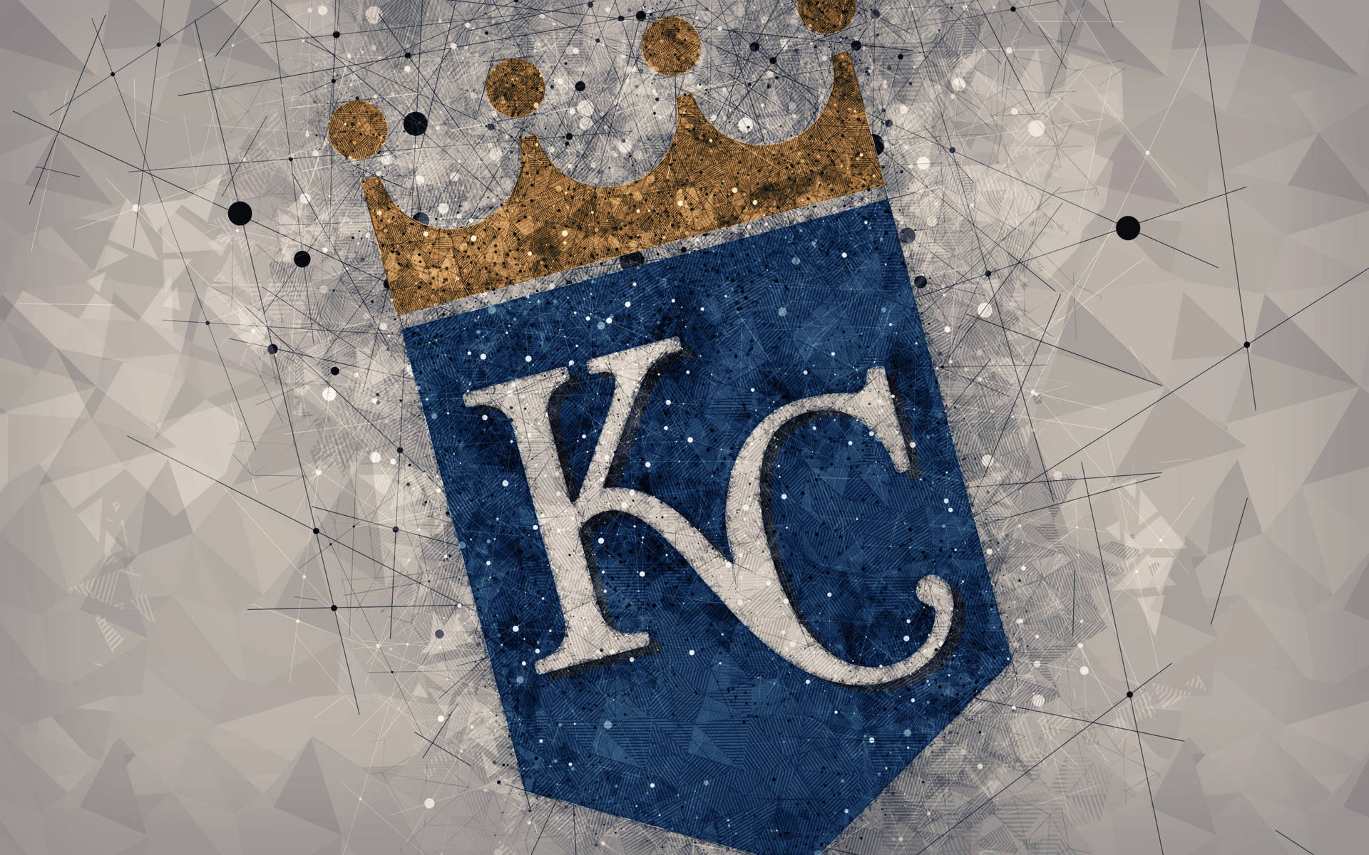 Kansas City Royals Geometric Abstract Background