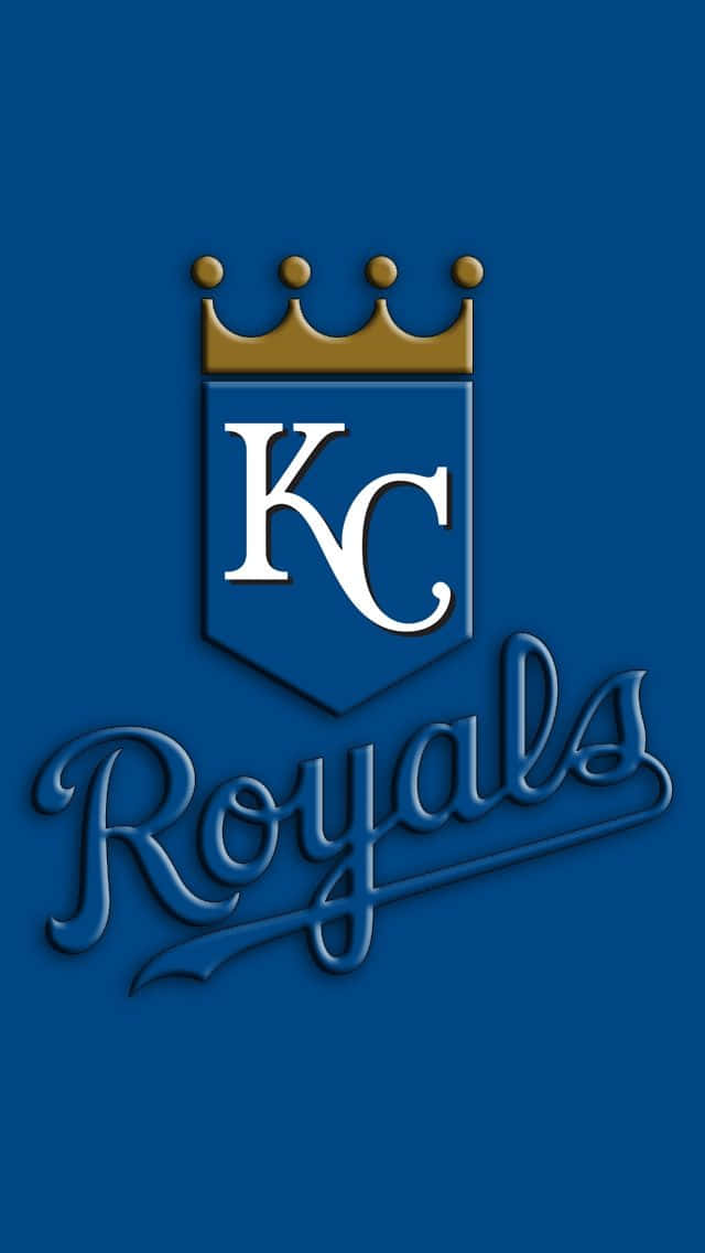 Kansas Royals Logo On A Blue Background Background