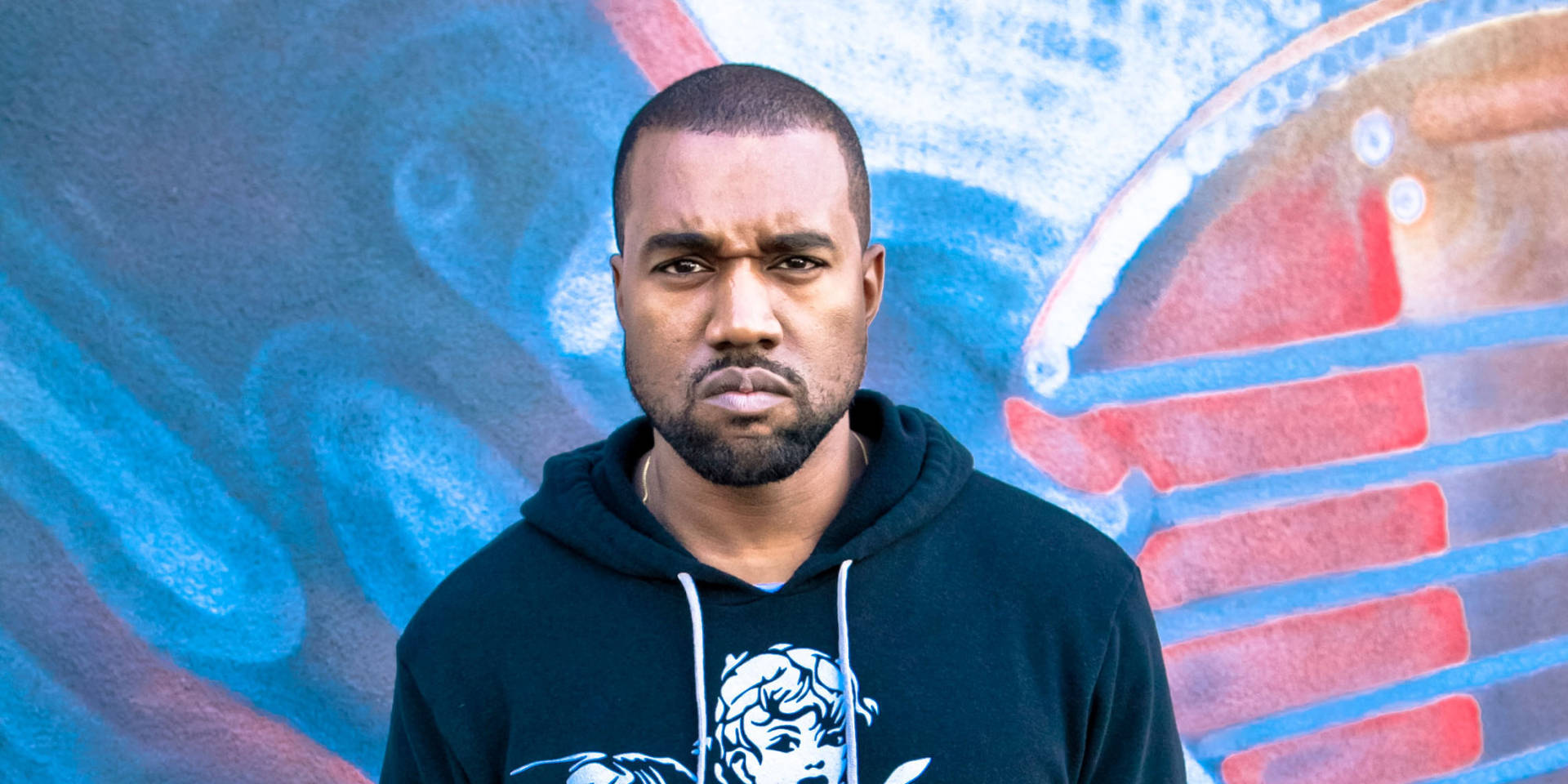 Kanye West And Graffiti Wall Background