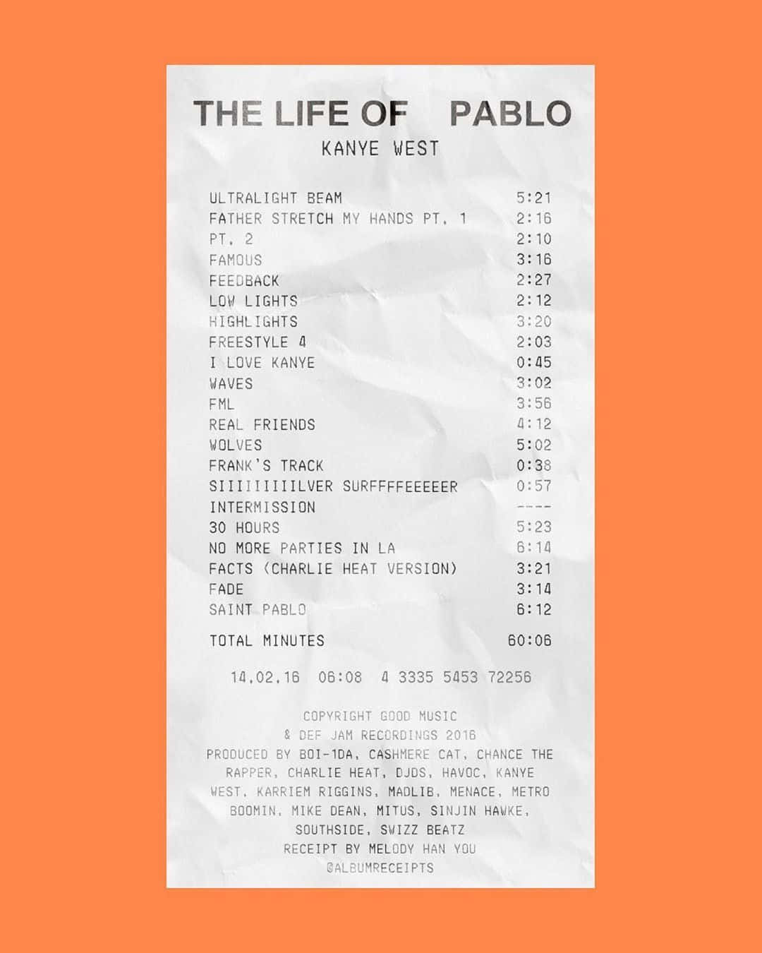 Kanye West At The Premiere Of His Album, The Life Of Pablo Background