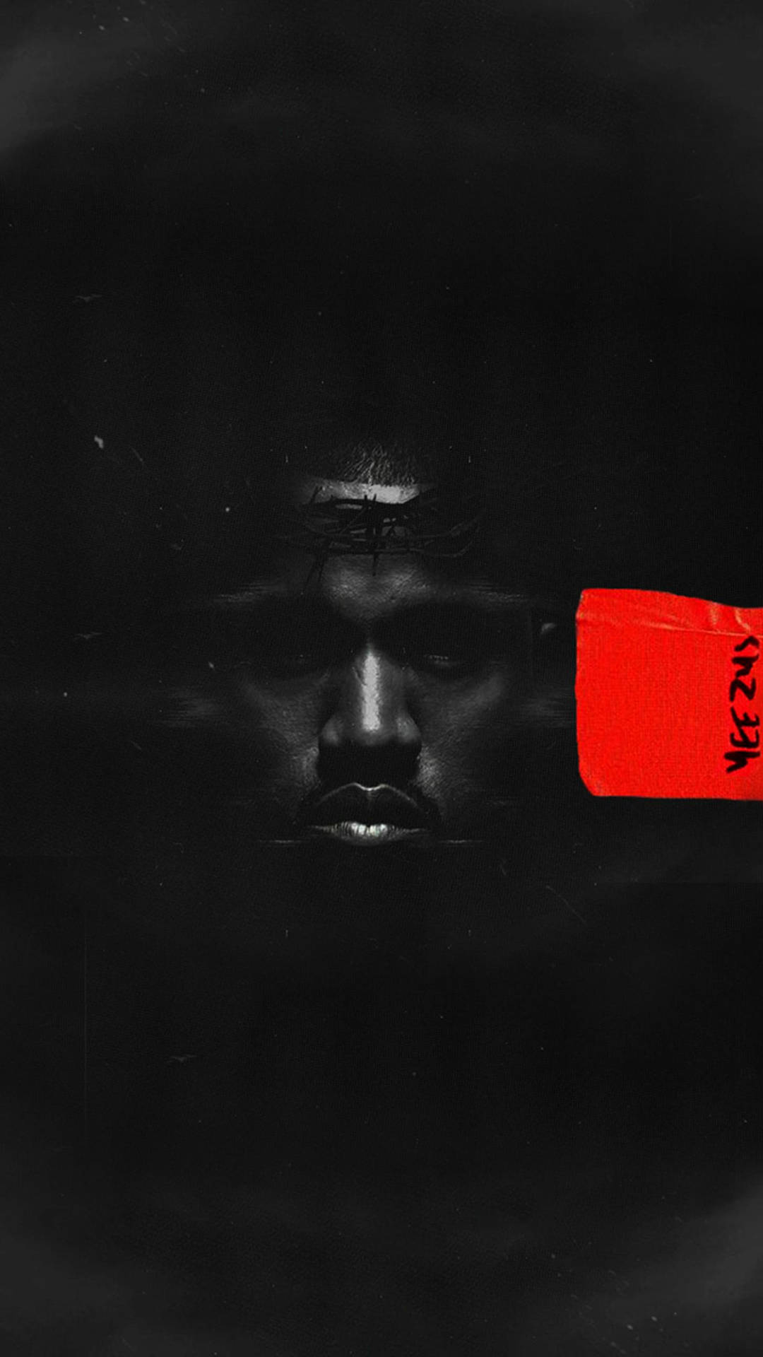 Kanye West Black And White Portrait Background