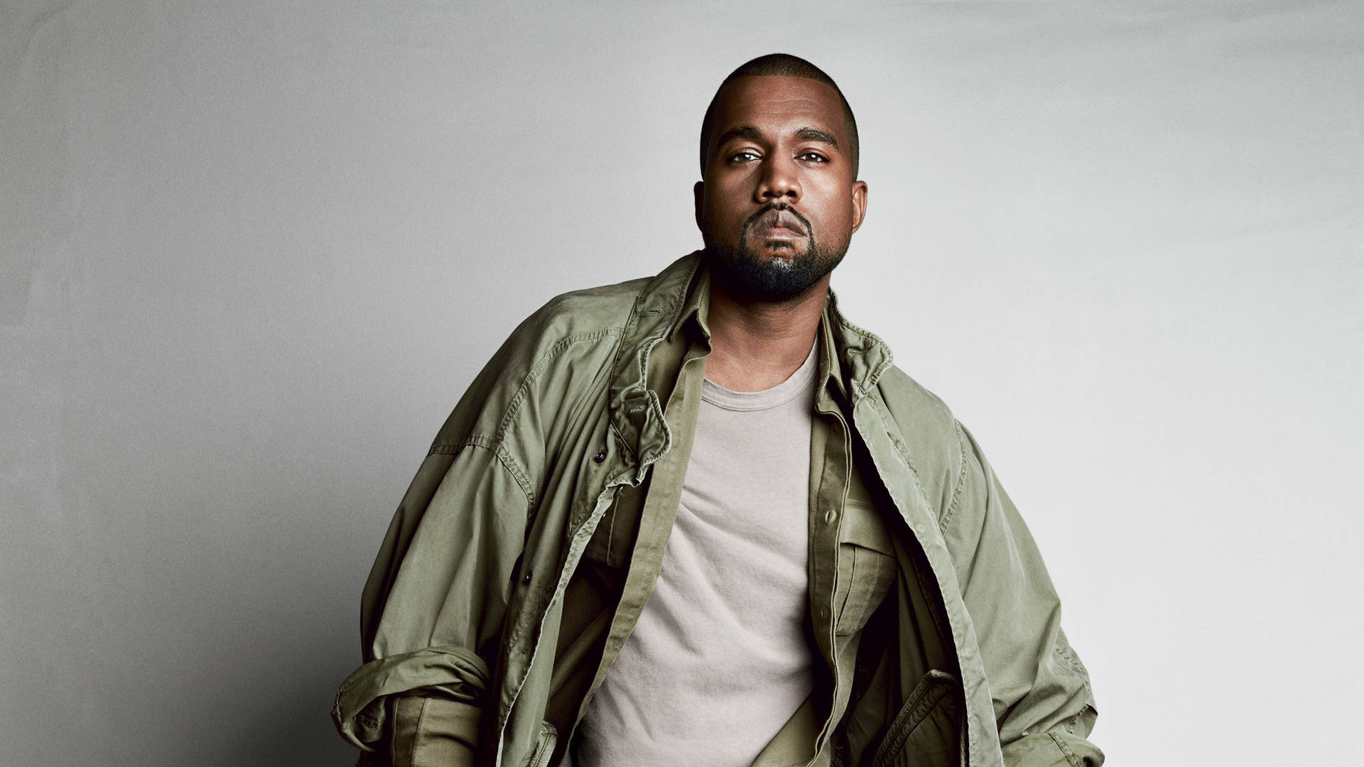 Kanye West Olive Green Jacket Background