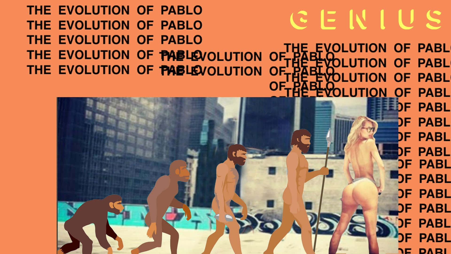 Kanye West's Album Cover For The Life Of Pablo Background