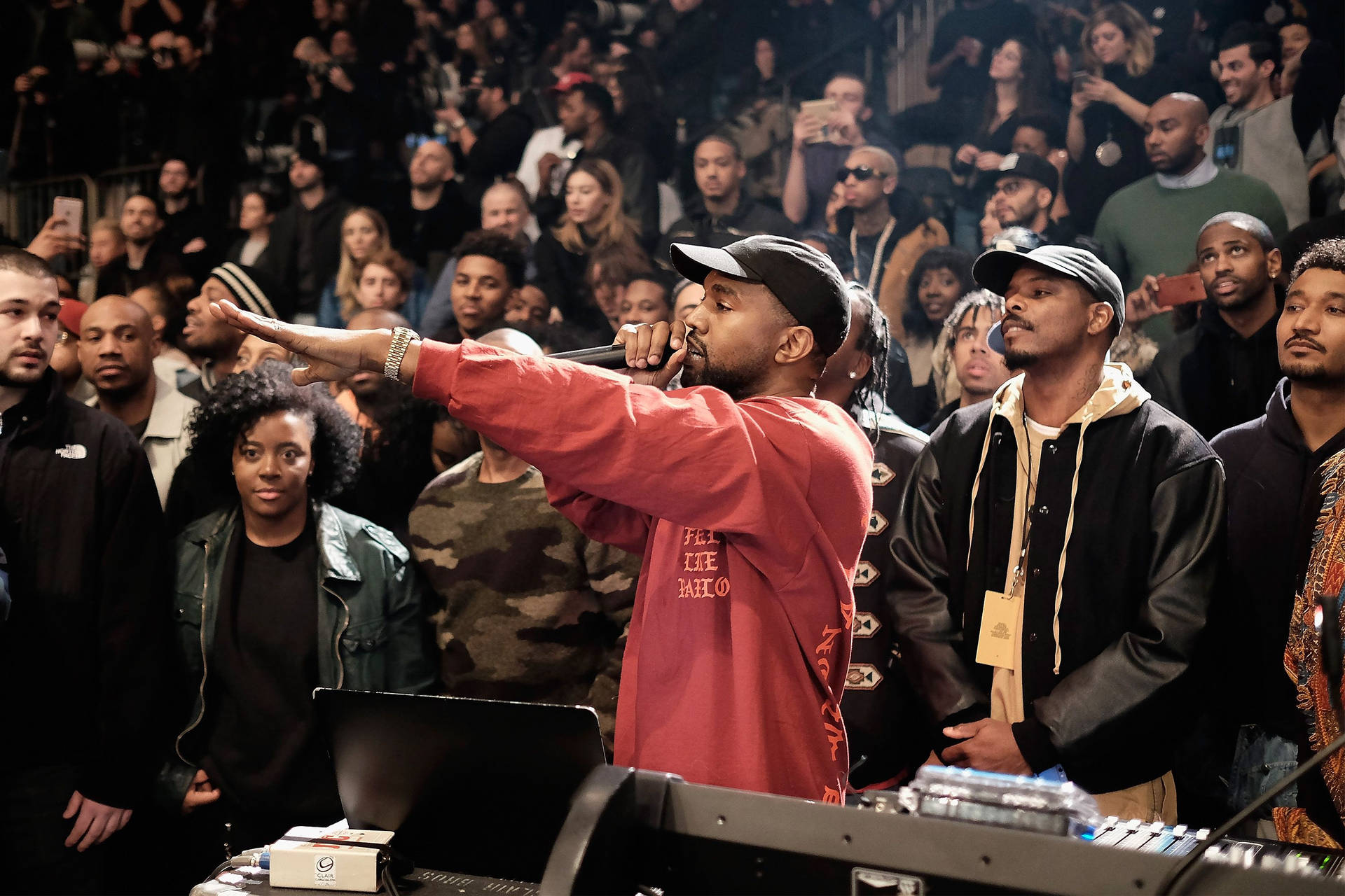 Kanye West Saint Pablo Gesture Background
