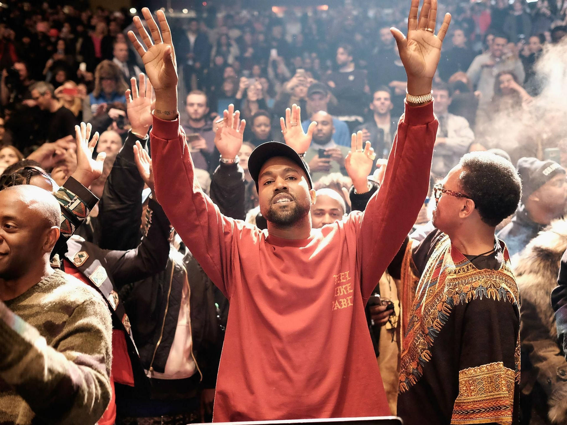 Kanye West Saint Pablo Raised Hands