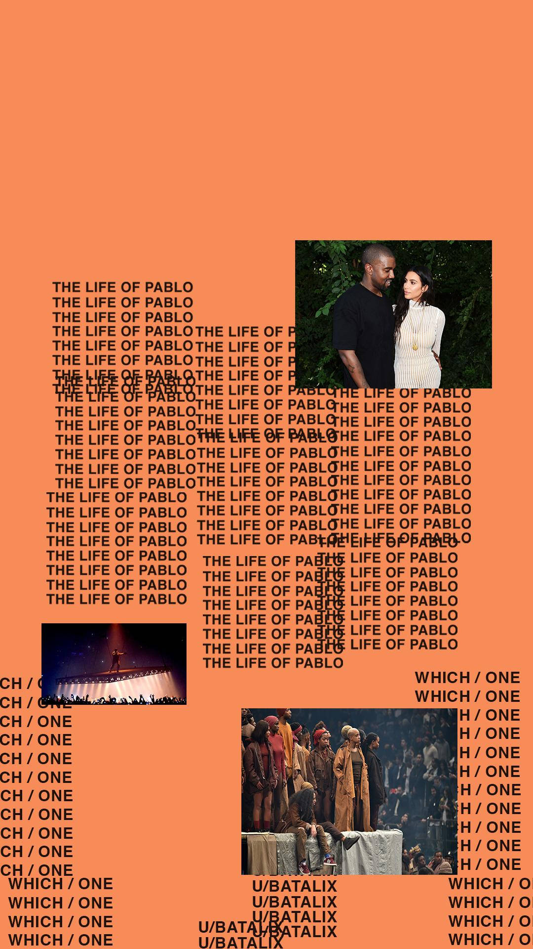 Kanye West Saint Pablo Repeating Words Background